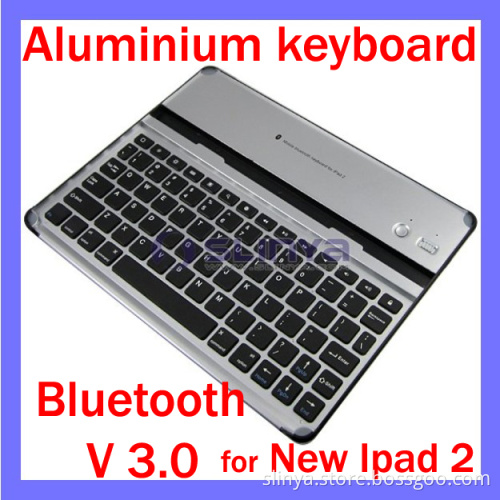 Aluminium Bluetooth 3.0 Stand Wireless Keyboard for iPad 5